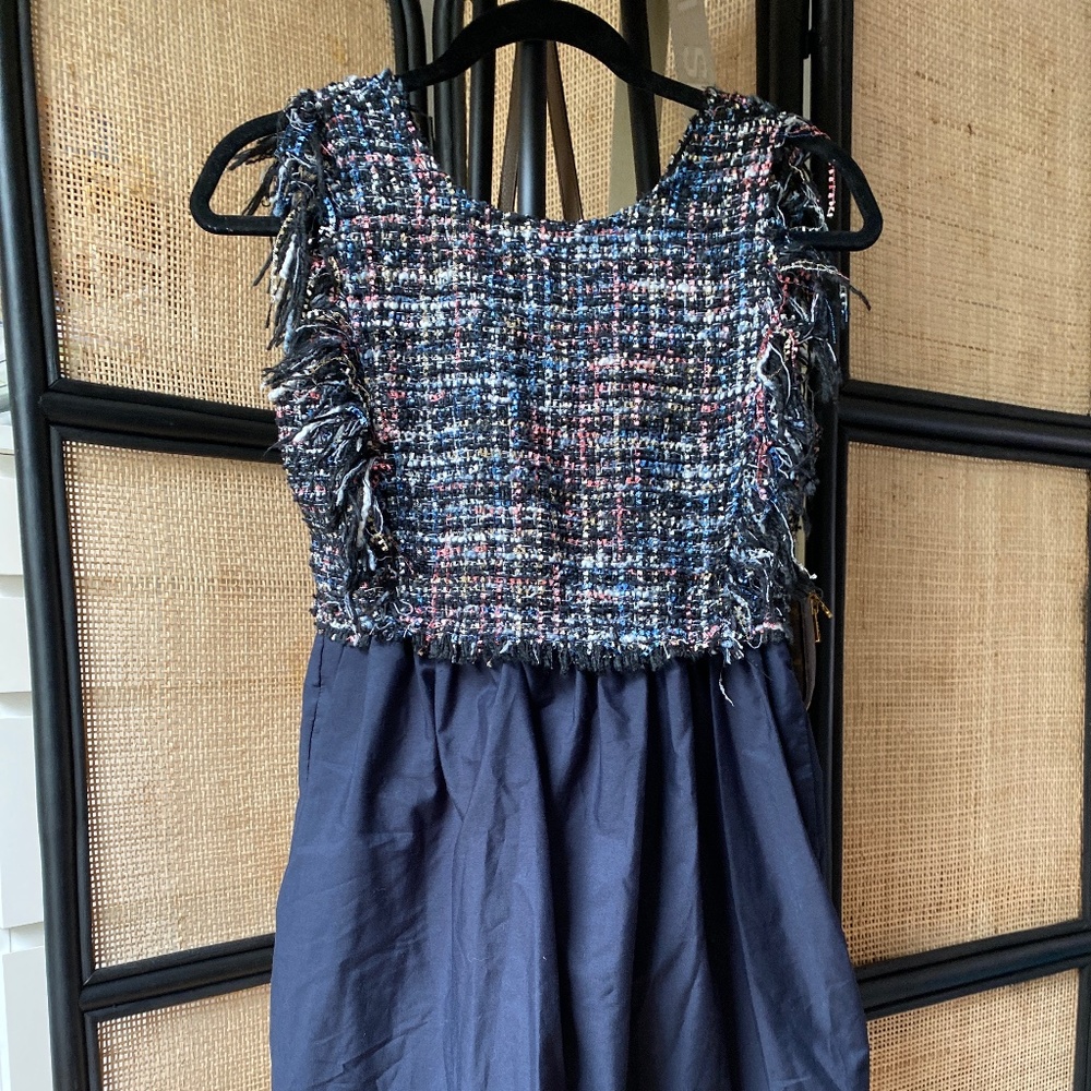 Zara Sleeveless navy dress